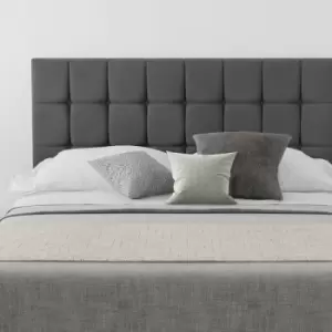 Image of Sinatra Upholstered Headboard, Plush Velvet, Steel - Headboard 60cm Size Superking (180x200)