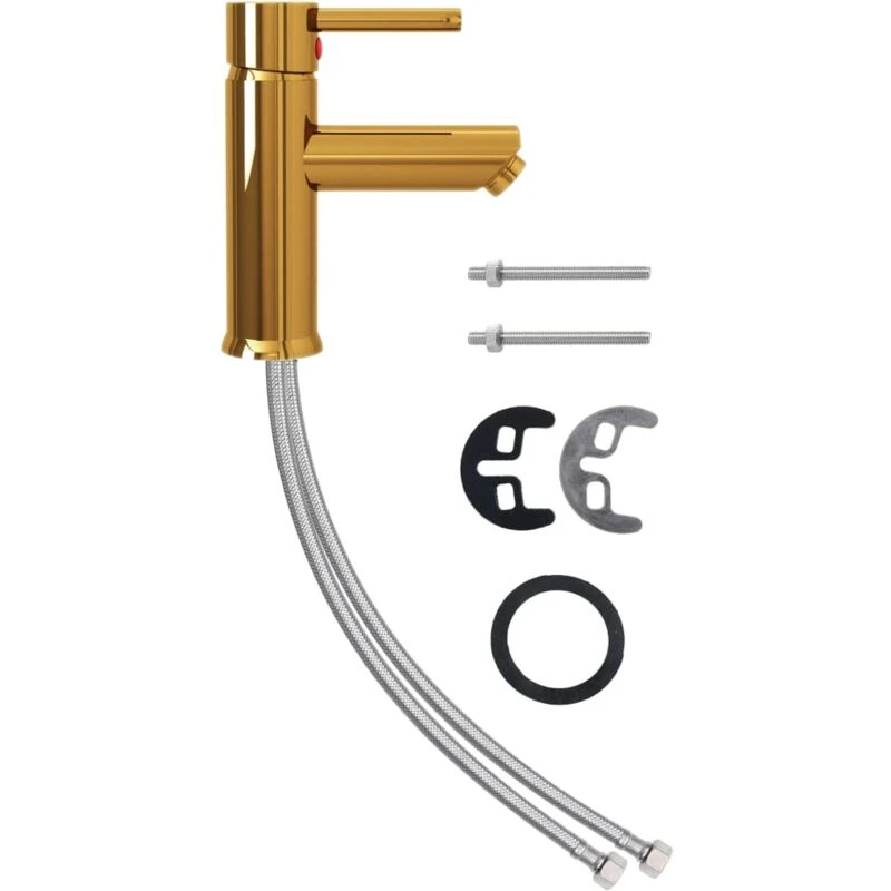 Image of VIDAXL Bathroom Basin Faucet Gold 130x176mm vidaXL 8720286204573