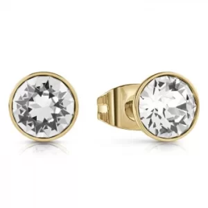 Image of Guess Gold Tone Crystal Studs Earrings