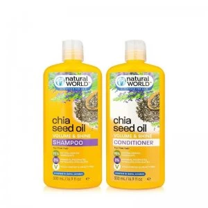 Image of Natural World Chia Seed Shampoo and Conditioner Set