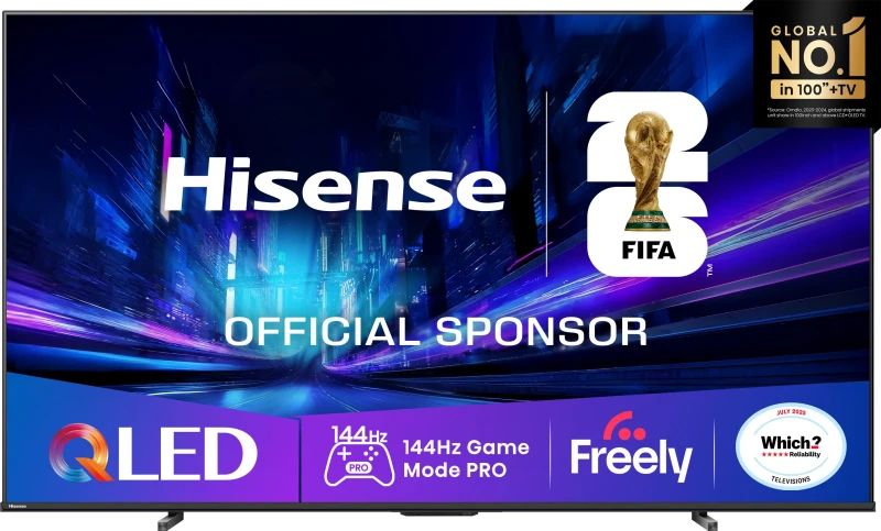 Image of Hisense 100" 100E78QTUK PRO Smart 4K Ultra HD HDR Mini LED TV