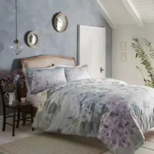 Image of Hydrangea 100% Cotton 200 Thread Count Duvet Cover Set, Seafoam, Double - Appletree Heritage