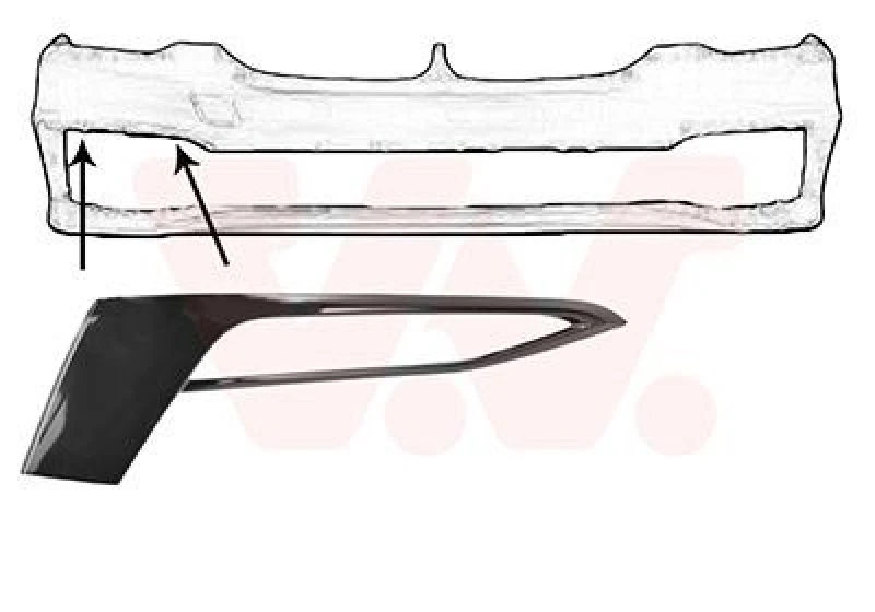 Image of VAN WEZEL Bumper moulding VAN WEZEL 0550584