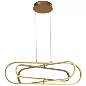 image of Searchlight Clip LED Ceiling Pendant, Gold Aluminium