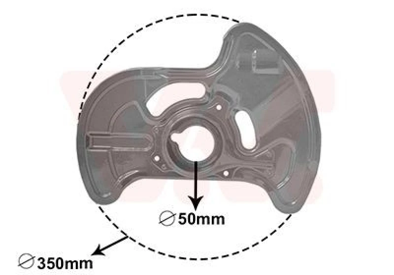 Image of VAN WEZEL Brake disc backing plate VAN WEZEL 3091372