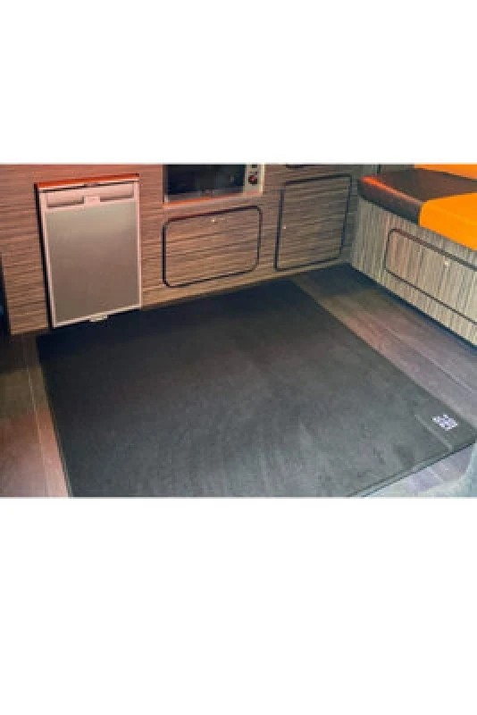 Image of OLPRO Ltd Rear Campervan Living Area Carpet 1m x 1m Black