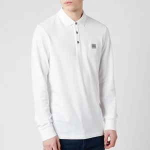 Hugo Boss Passerby Long Sleeve Polo Shirt White Size 2XL Men