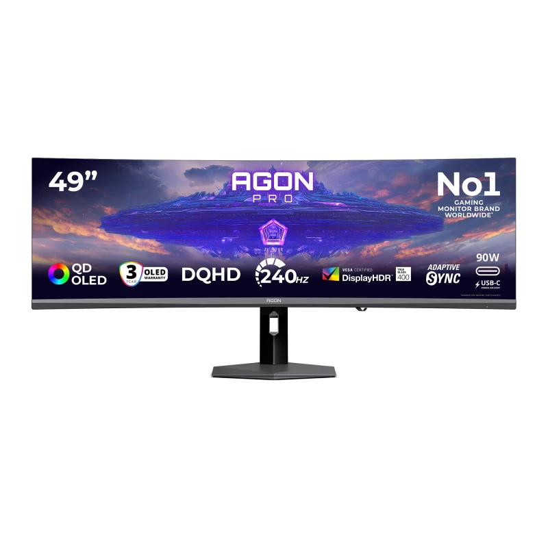 Image of AOC AOC 48.9' AGON PRO AGP497UCZD computer monitor 124.2cm (48.9") 5120 x 1440 pixels Grey AGP497UCZD