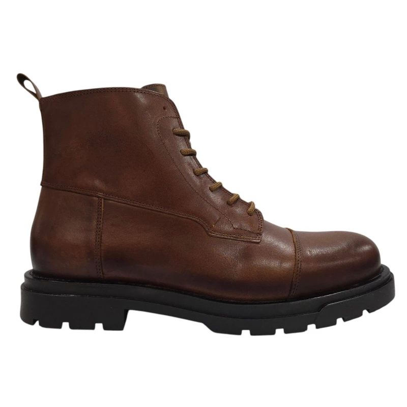 Image of Firetrap Mens Albon Leather Ankle Lace Up Hiker Rugged Boots Tan male 7 (41)