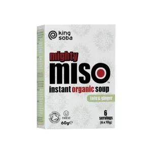 image of King Soba - Org Miso Soup Tofu Ginger 60g