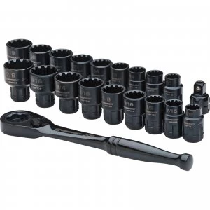 image of Crescent 20 Piece X6 Pass Thru Ratchet Socket Set