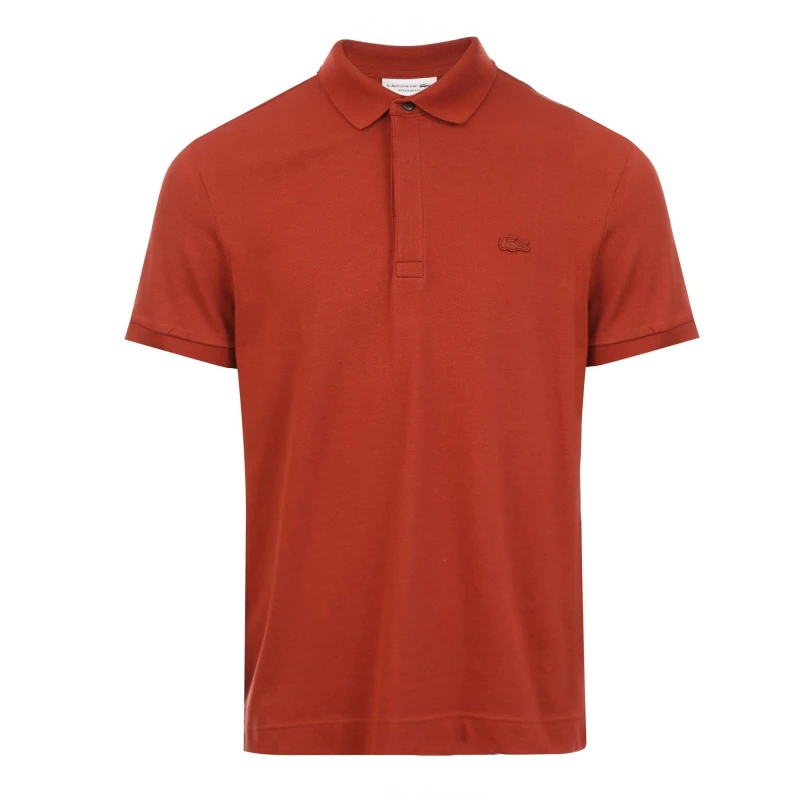 Image of Lacoste Regular Fit Paris Stretch Piqu Polo Shirt Red male XS