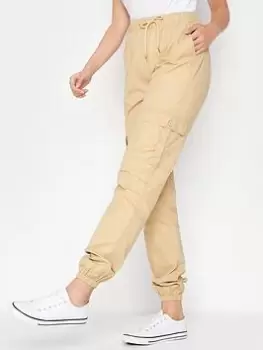 Image of Long Tall Sally Cargo Pocket Twill Trouser - Natural, Size 18, Women