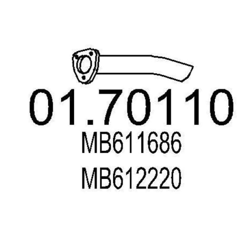 Image of MTS 01.70110 Exhaust Pipe Rear, Length: 310mm Exhaust Pipe (17)