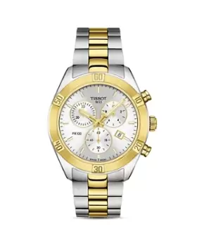 image of Tissot Pr 100 Sport Chic Two-Tone Link Bracelet Chronograph, 38mm