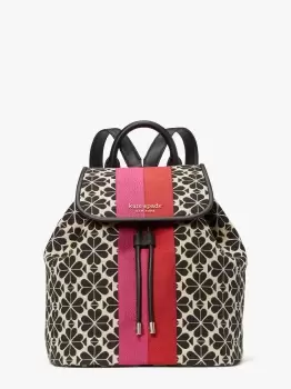 Image of Spade Flower Jacquard Stripe Sinch Medium Flap Backpack - Multi - One Size