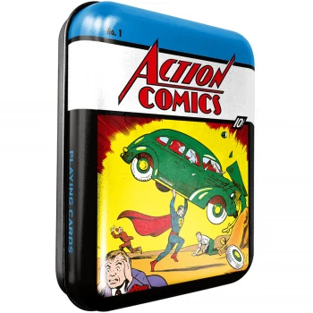 Image of DC Retro Action Comic Collector Playing Cards & Tin