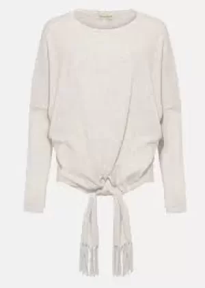 image of Phase Eight Saffie Scarf Tie Jumper - XS - off white