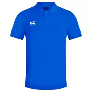 Image of Canterbury Mens Waimak Short Sleeve Pique Polo Shirt (XL) (Royal)