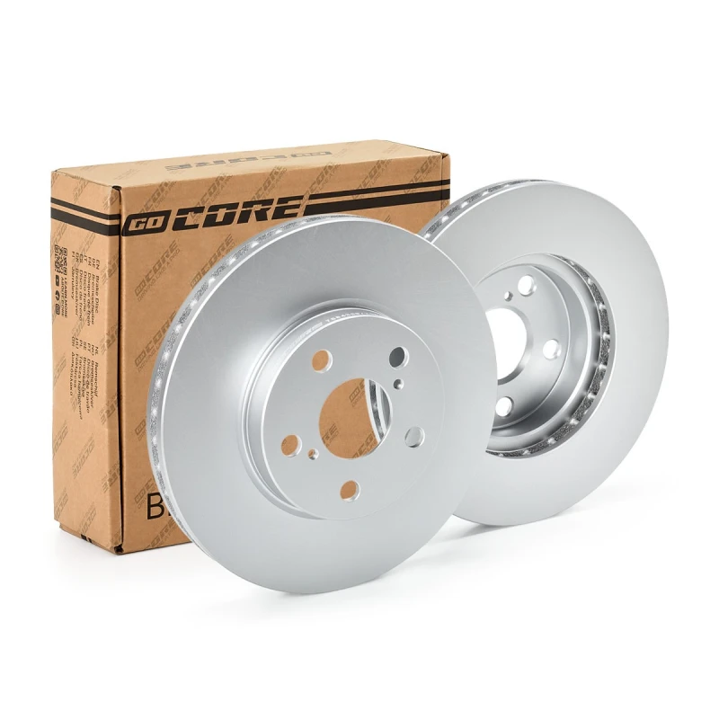 Image of goCORE GCH20581 Brake disc Front Axle, Vented, Cast Iron, Coated, without bolts/screws Cast Iron Brake Disc (82)