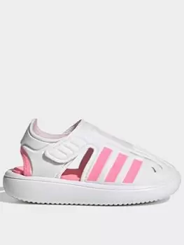 Image of adidas Sportswear Adidas Unisex Infant Water Sandal, White/Pink, Size 7 Younger