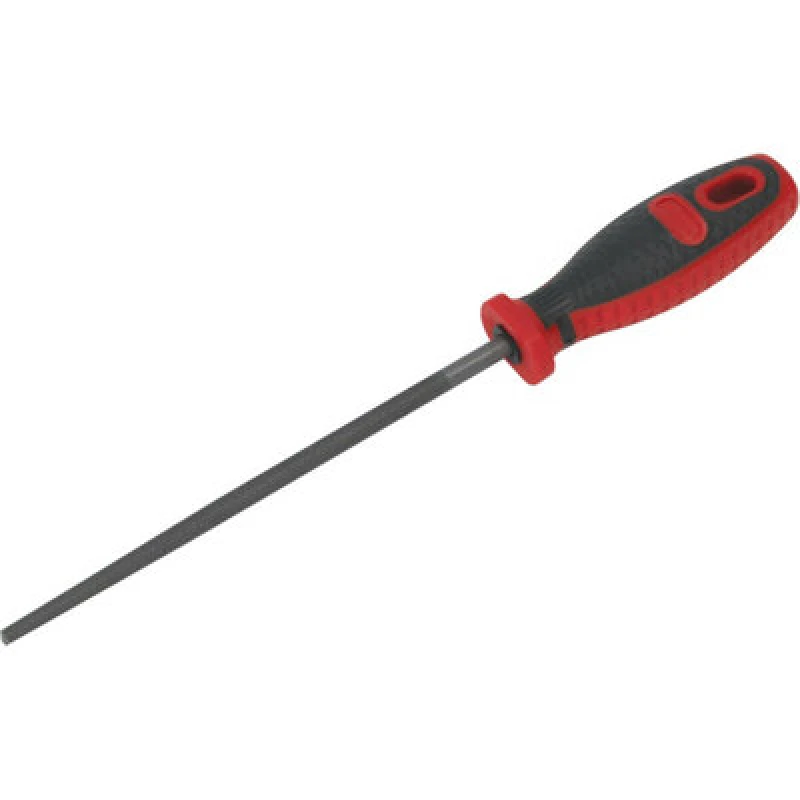 Image of Loops 200mm Smooth Cut Round Engineers File - Comfort Grip Handle - Hanging Hole Multi