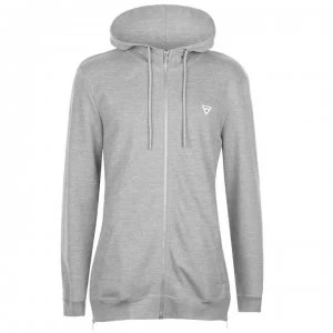 image of Soviet Long Full Zip Hoodie - Grey Marl