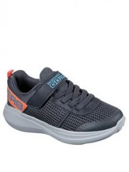 Image of Skechers Boys Go Run 600 Trainer, Charcoal, Size 10.5 Younger