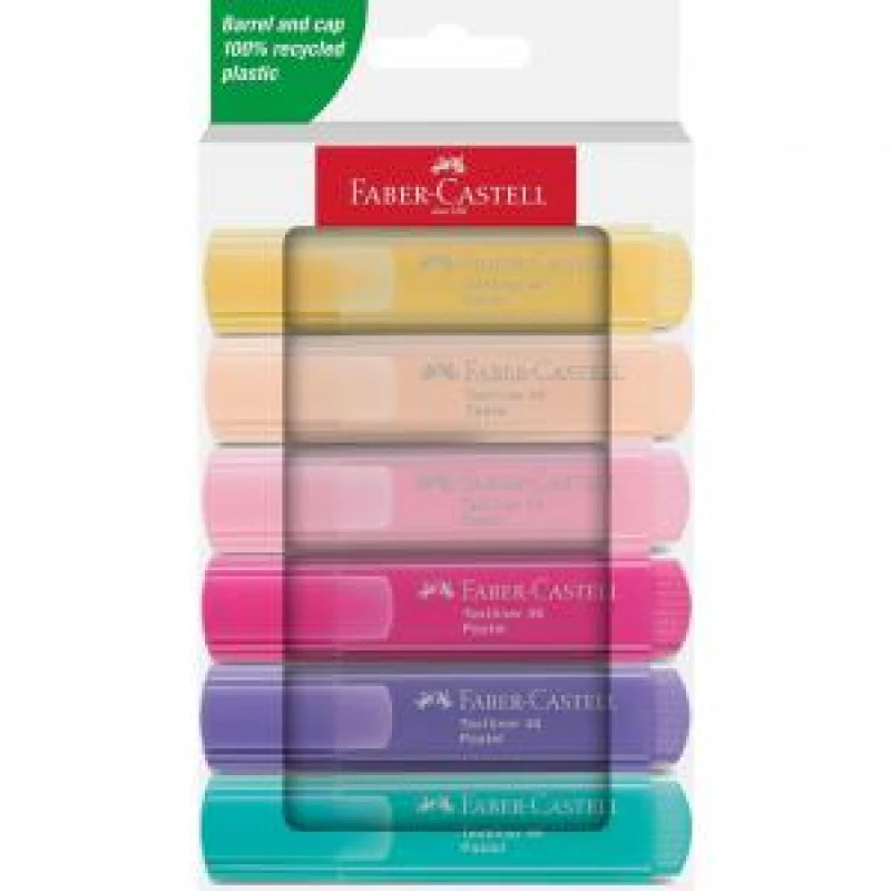 Image of Faber-Castell Textliner 46 Pastell Highlighters - 6 Pack (254656)