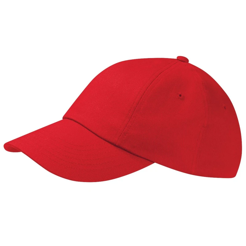 Image of Beechfield Beechfield Low Profile Heavy Cotton Drill Cap Headwear Pack of 2 in Red Red One Size Unisex 5059269089122