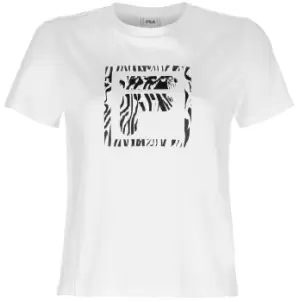 Image of Fila Bale Cropped Tee T-Shirt white