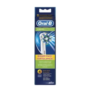 image of Oral B Cross Action CleanMaximiser Power Replacement Heads Toothbrush 4Pcs