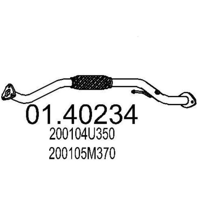 Image of MTS 01.40234 Exhaust Pipe Front, Length: 990mm Exhaust Pipe (17)