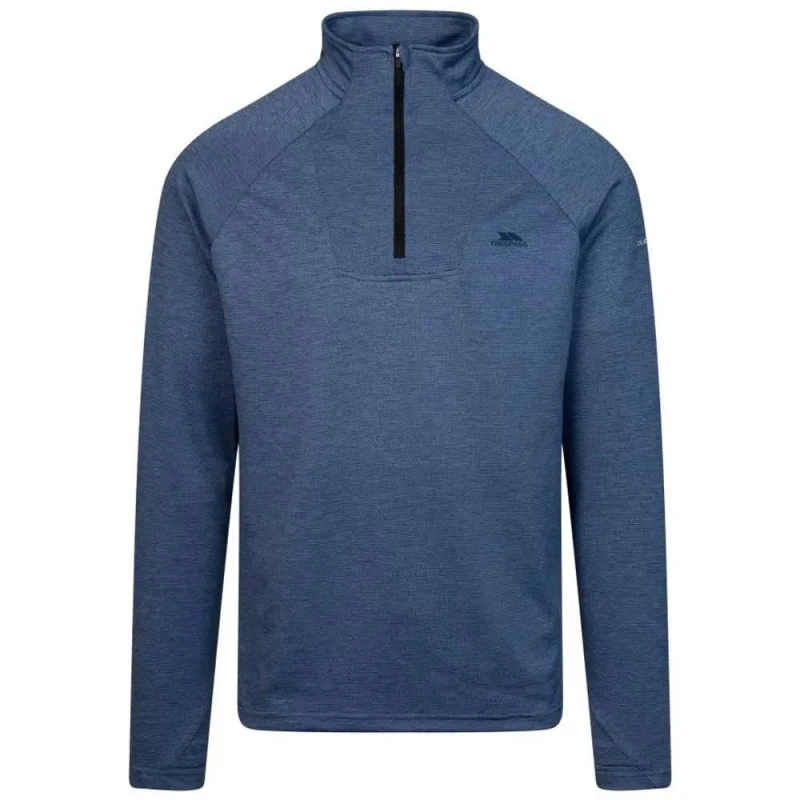 Image of Trespass Trespass Men Valin Long-Sleeved Top in Dark Blue Size: Medium Dark Blue M Male 5063693882907