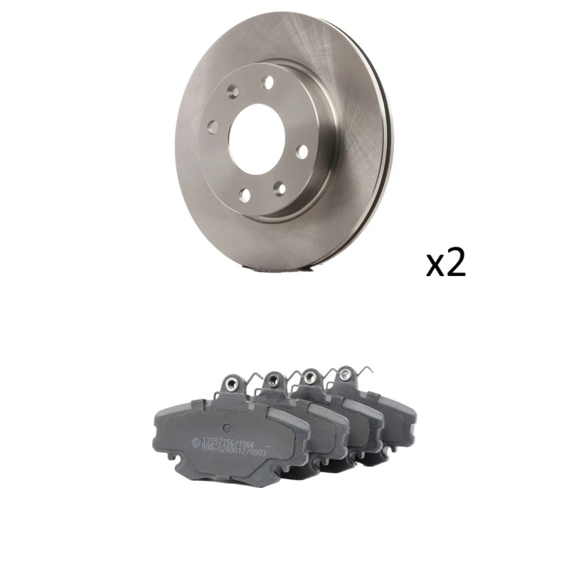 Image of RIDEX 3405B3099 Brake disc and pads set Front Axle, Brake Disc Type: internally vented, excl. wear warning contact Brake Set,disc brakes (3405)
