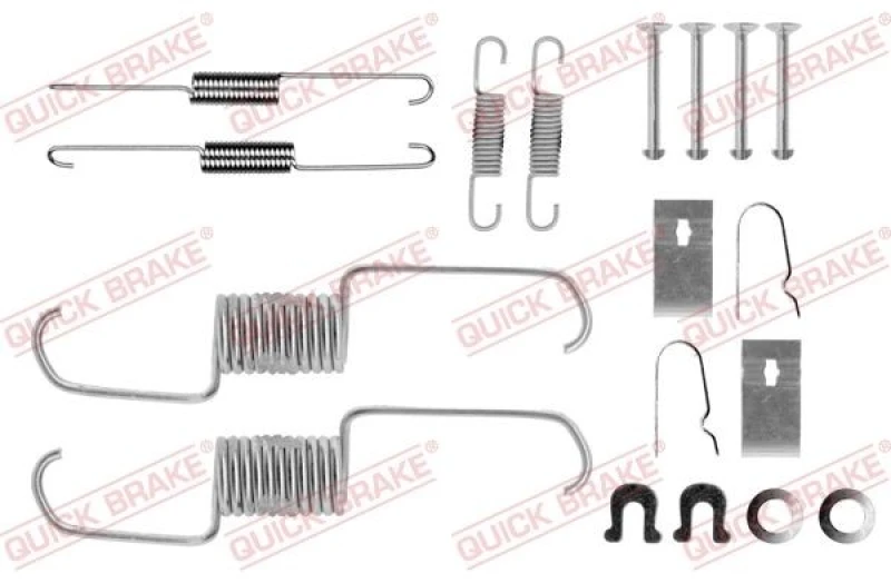 Image of QUICK BRAKE Brake shoe fitting kit QUICK BRAKE 105-0743