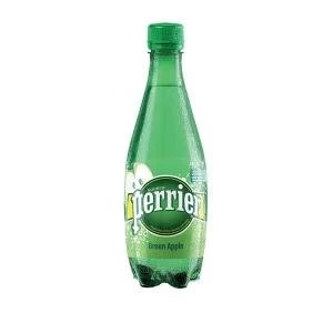 image of Perrier 500ml Green Apple Flavoured Sparkling Mineral Water Pack of 34