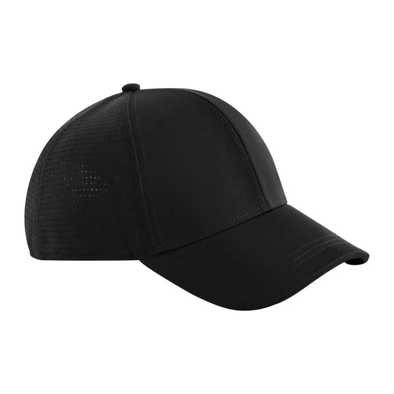 Image of Beechfield Mens Club Contrast Detail Baseball Cap in Black Male One Size
