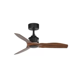 image of Just Fan Black, Wood ceiling fan with DC motor 3 Blades 81cm