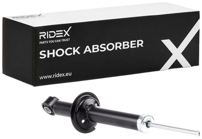 Image of RIDEX 854S0118 Shock absorber Rear Axle, Gas Pressure, Twin-Tube, Telescopic Shock Absorber, Bottom eye Shock Absorber (854)