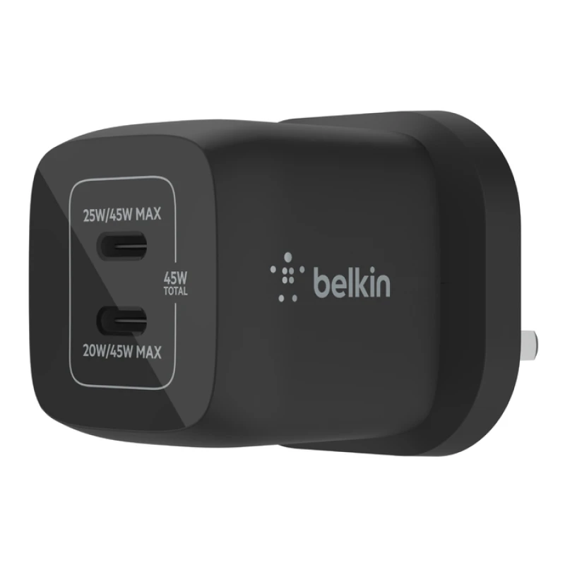Image of 45W PD PPS DUAL USB-C CHARGER BLK