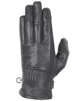 Image of Helstons Candy Air Summer Leather Black Beige Gloves T7