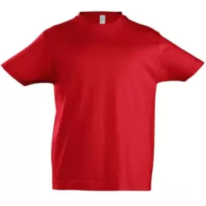Image of SOLS Kids Unisex Imperial Heavy Cotton Short Sleeve T-Shirt (6yrs) (Red)