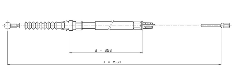 Image of Handbrake cable METZGER 10.7627
