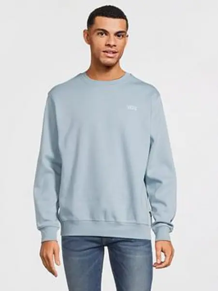 Image of Vans Dusty Blue Core Basic Crew Fleece Sweater M/Blue Male L 208207UK