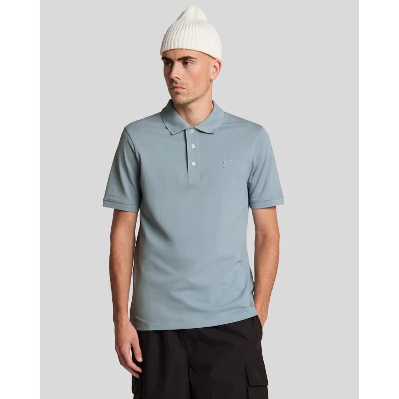 Image of Lyle and Scott Superfine Cotton Polo Shirt Blue male S