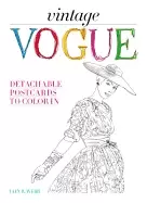 Image of vintage vogue detachable postcards to color in