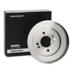 Image of RIDEX Brake Drum HYUNDAI 123B0138 584111C300 Rear Brakes,Drum Brake