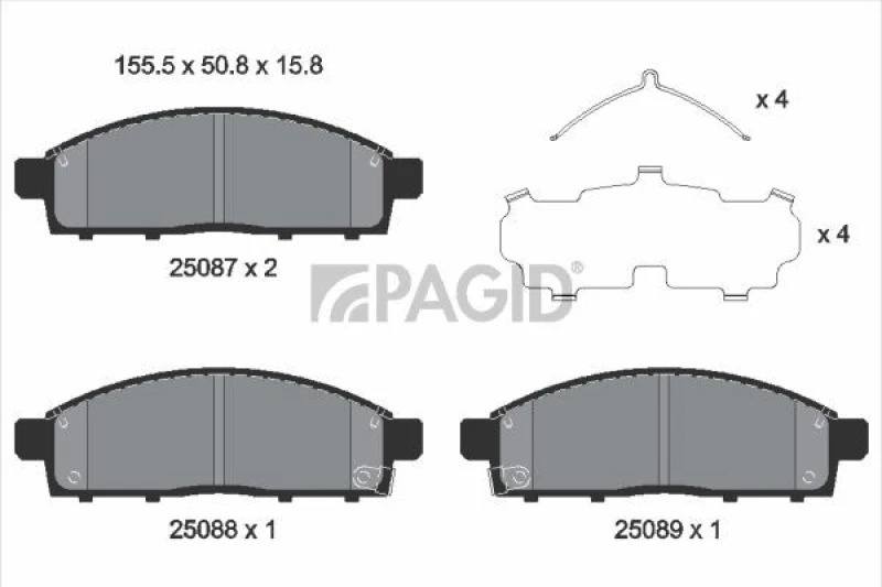 Image of Brake pad set PAGID T2456N