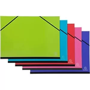 image of Iderama Elasticated Art Folders A3, Assorted, Pack of 5